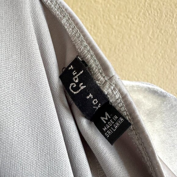 Ruby Roxy Silver Grey Asymmetrical Halter Vtg Y2k 2000s Party Dress - Picture 7 of 7